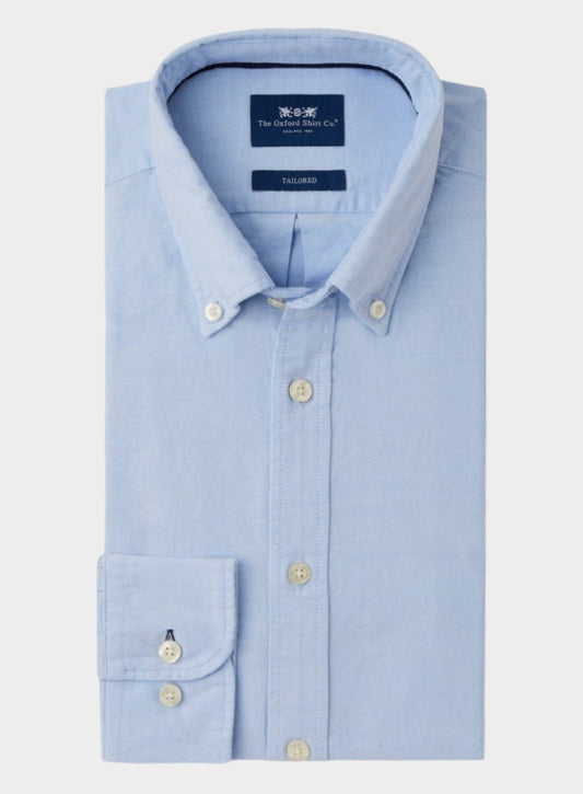 Men’s button-down Oxford shirt in Blue.