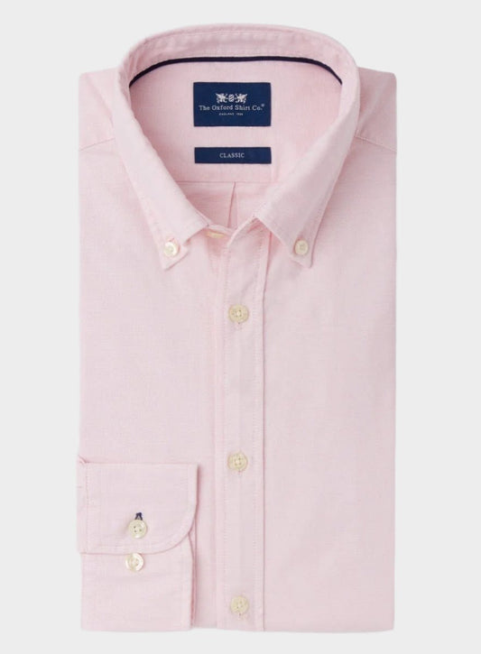 Men’s button-down Oxford shirt in Pink.