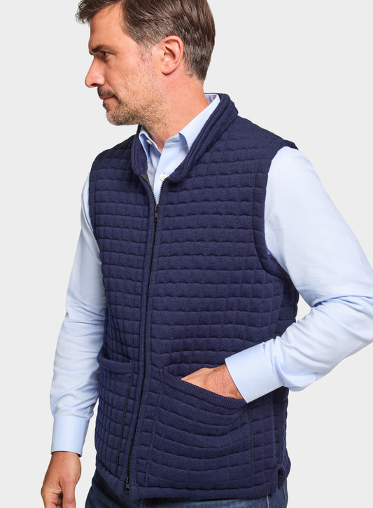 Men’s Thermatex quilted gilet in Navy.