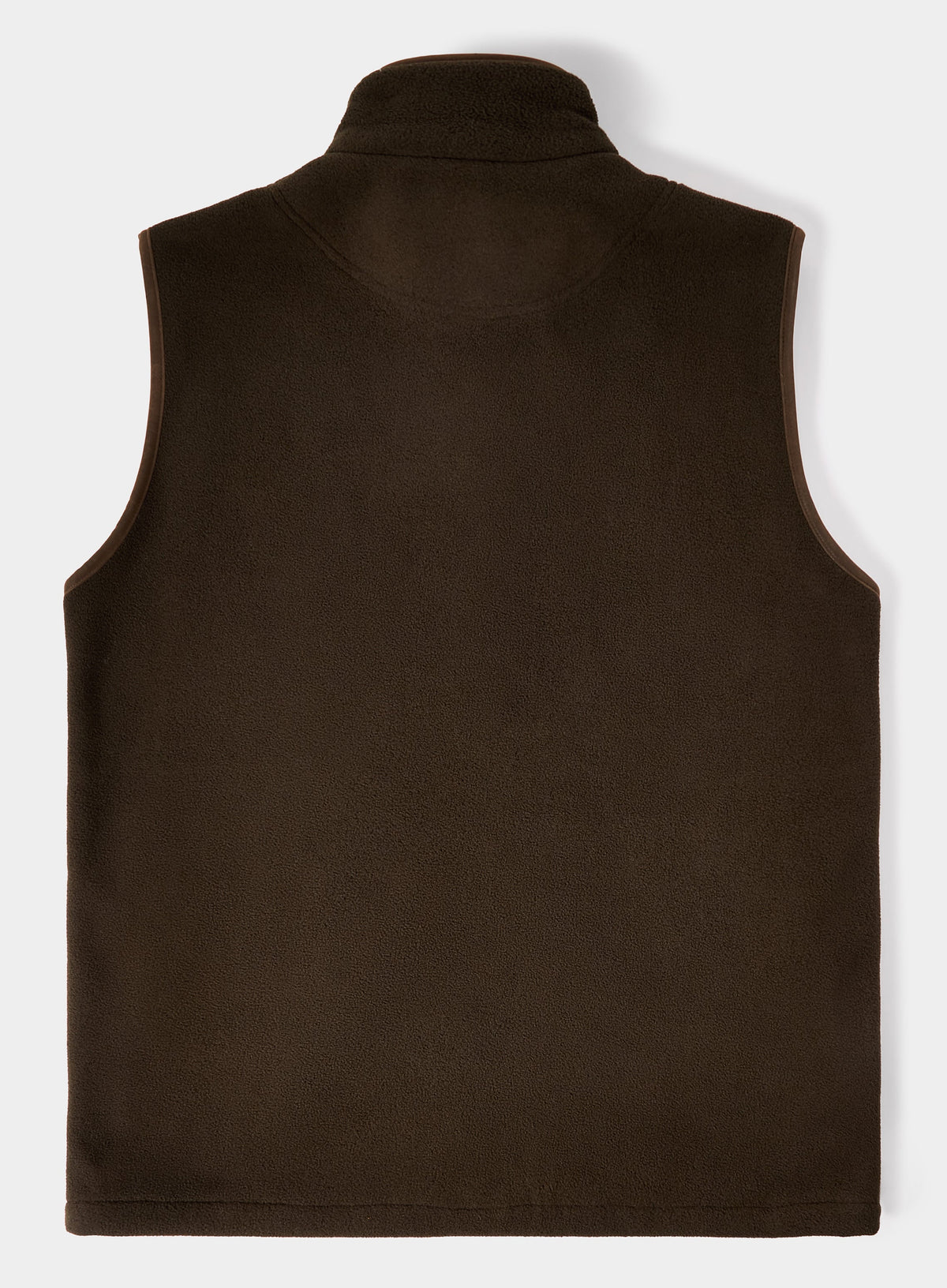 Men’s trimmed fleece gilet in Olive.