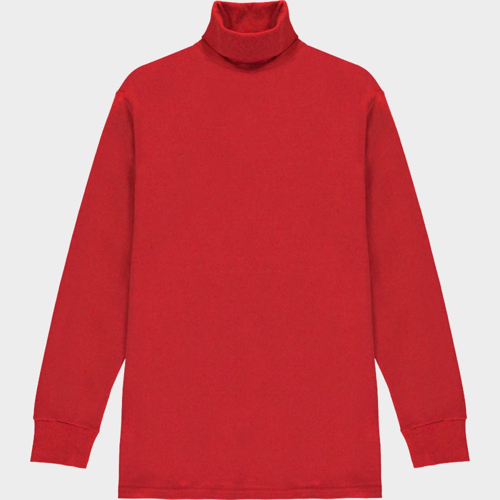 Sunspel Roll Neck in Red
