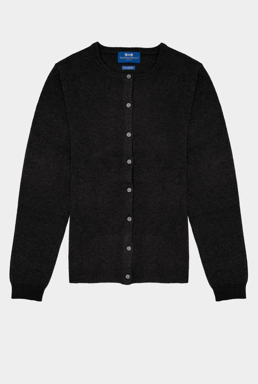 Women’s cashmere cardigan in Black.