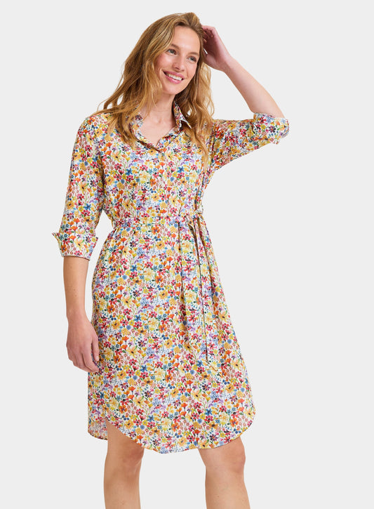 Women’s shirt dress in Dreams of Summer Shirt Dress Liberty fabric.