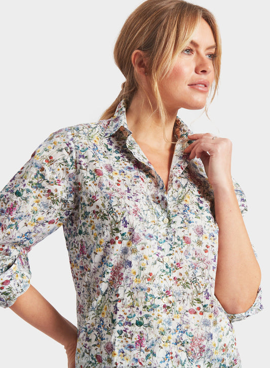 Women’s shirt in Wildflower Liberty fabric.