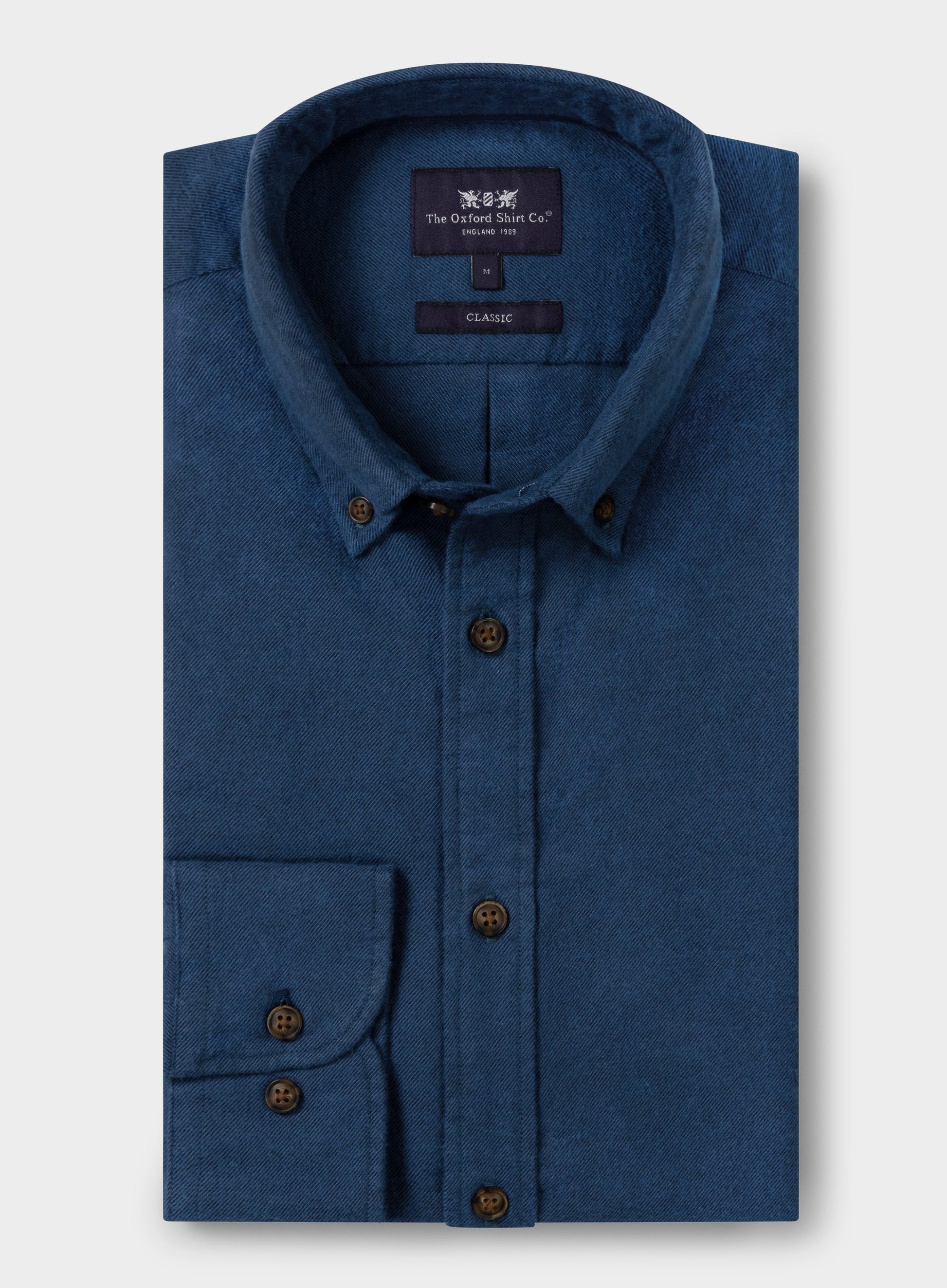 Button Down Flannel Shirt - Navy