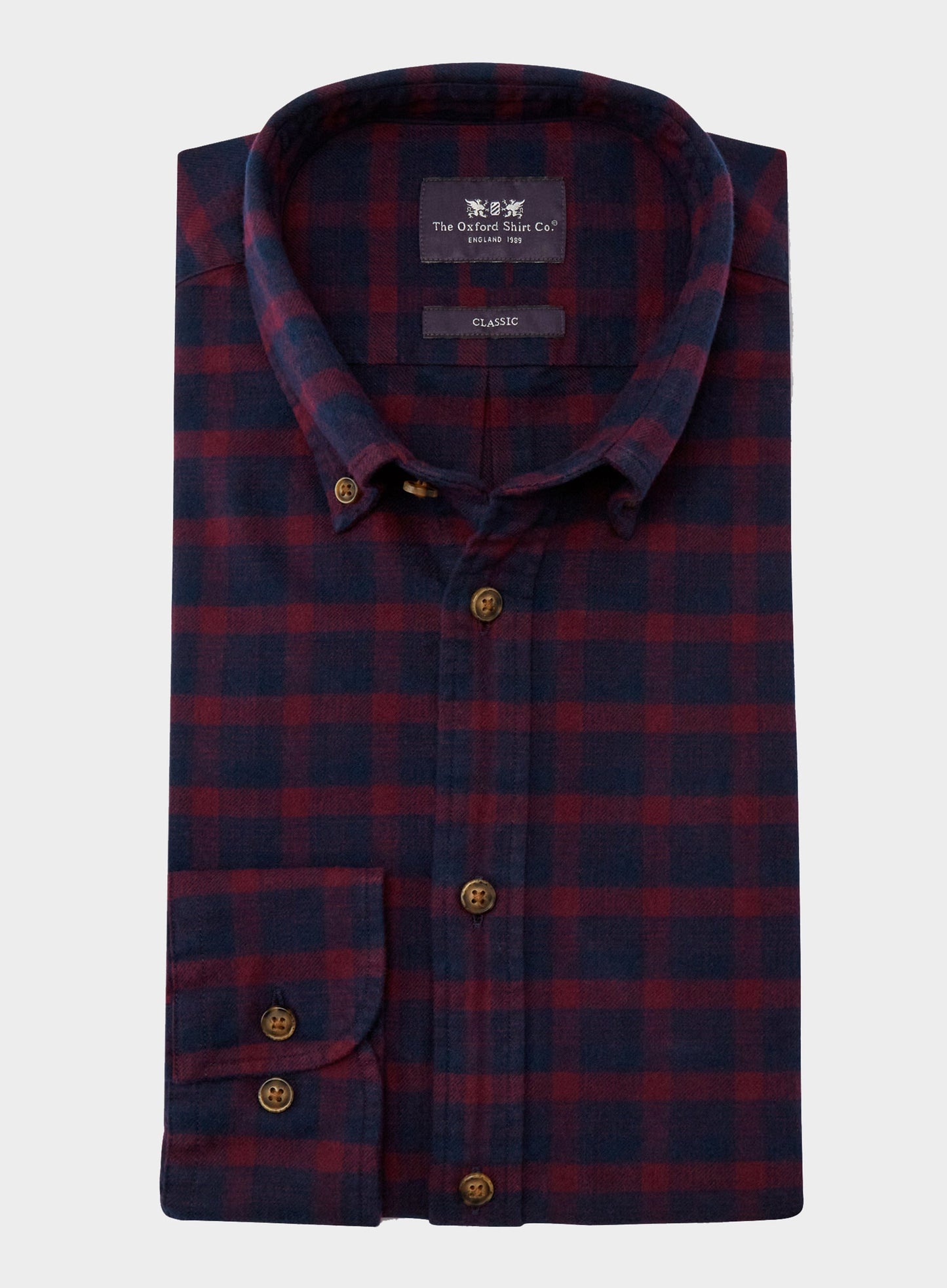 Button Down Flannel Shirt - Red Check