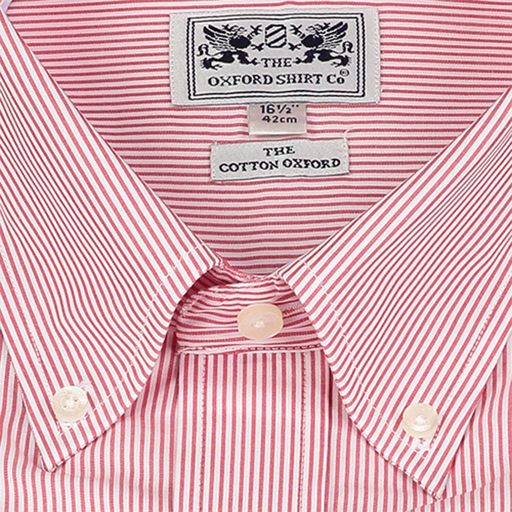 Button Down Shirt in Red Stripe