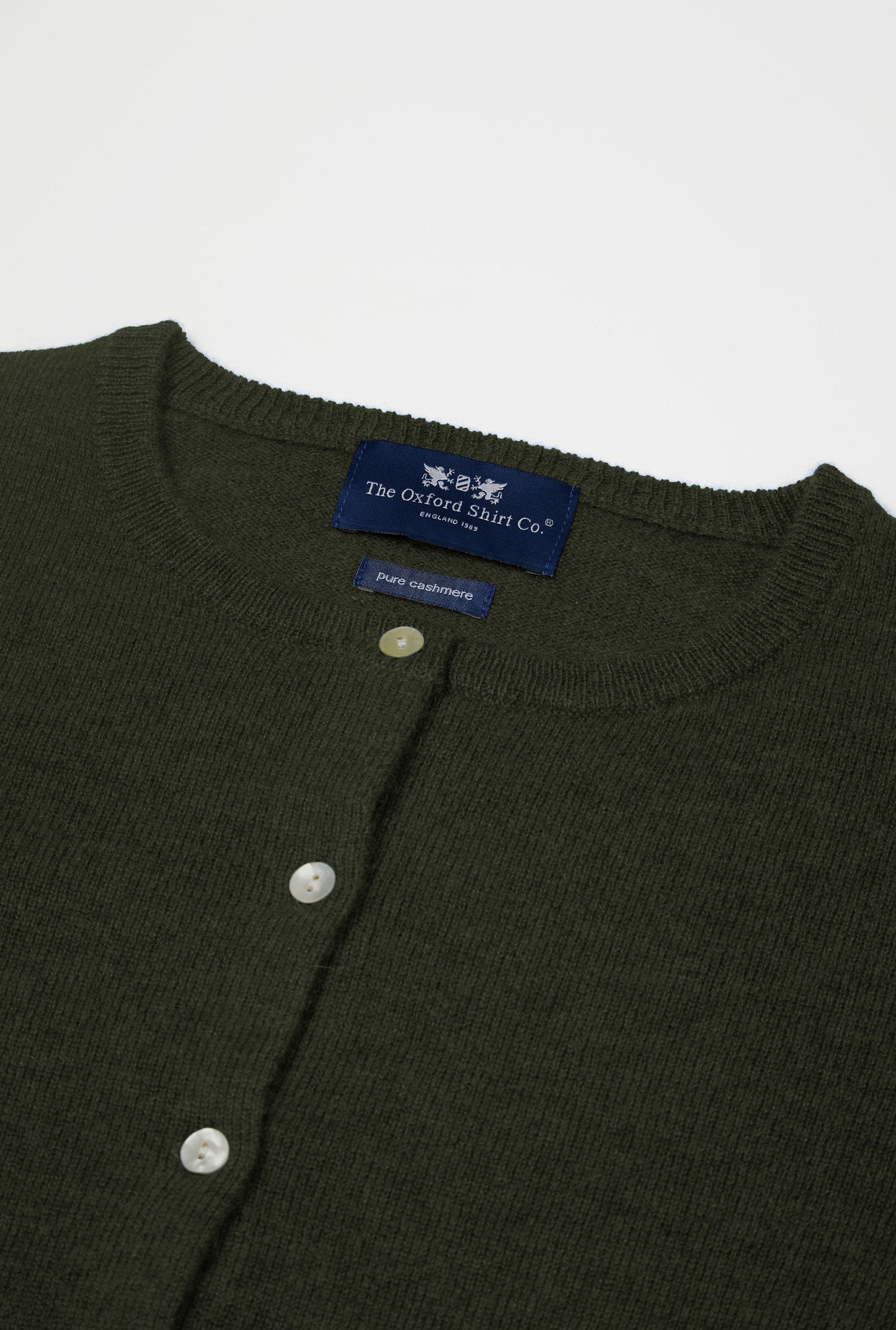 Cashmere Cardigan in Highland Green