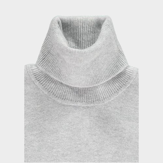 Cashmere Roll Neck in Light Grey