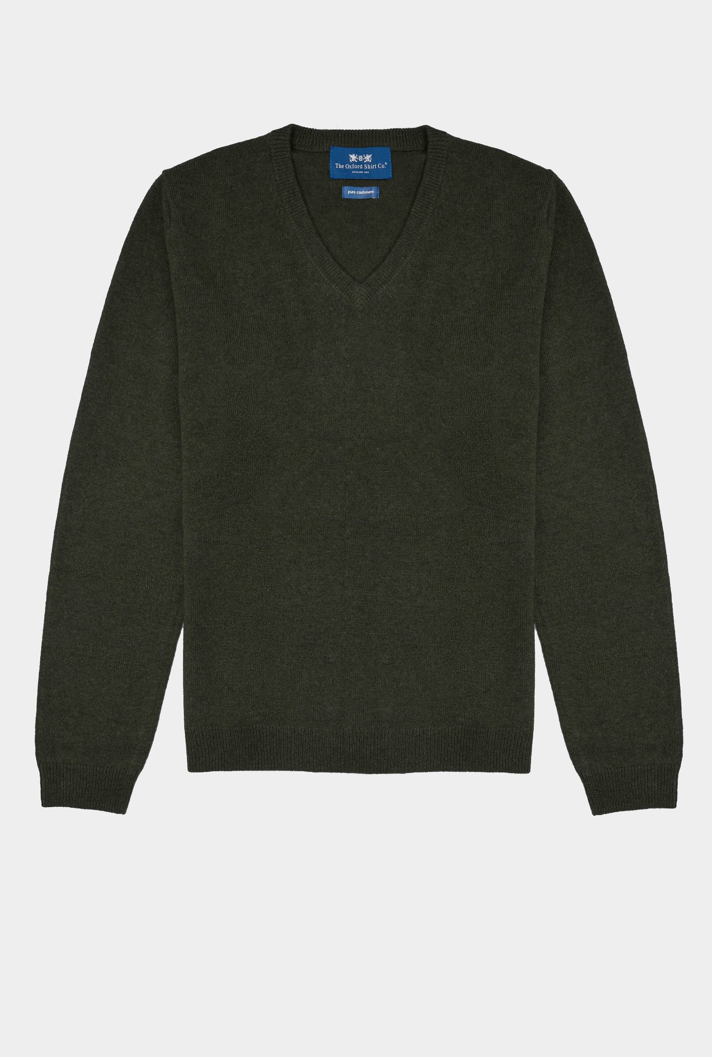 Cashmere V Neck in Highland Green