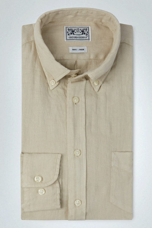 Classic Fit Linen Shirt in Natural