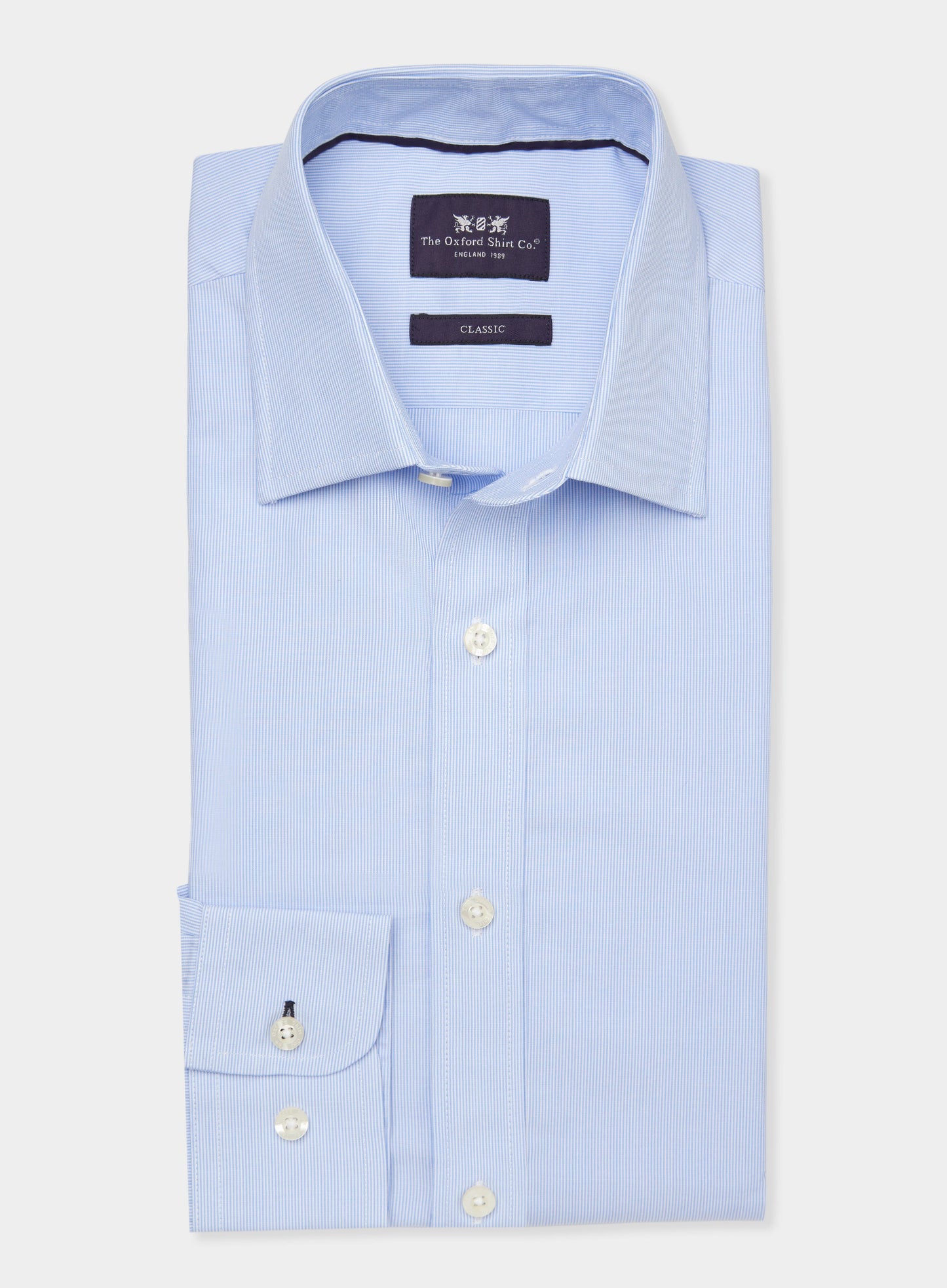 Classic Shirt in Fine Blue Stripe