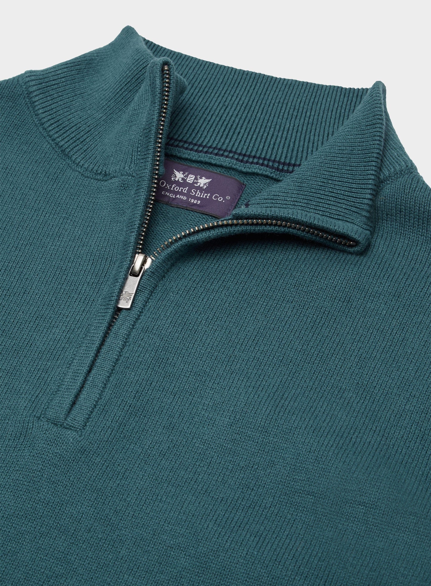 Cotton Cashmere 1/4 Zip in Green