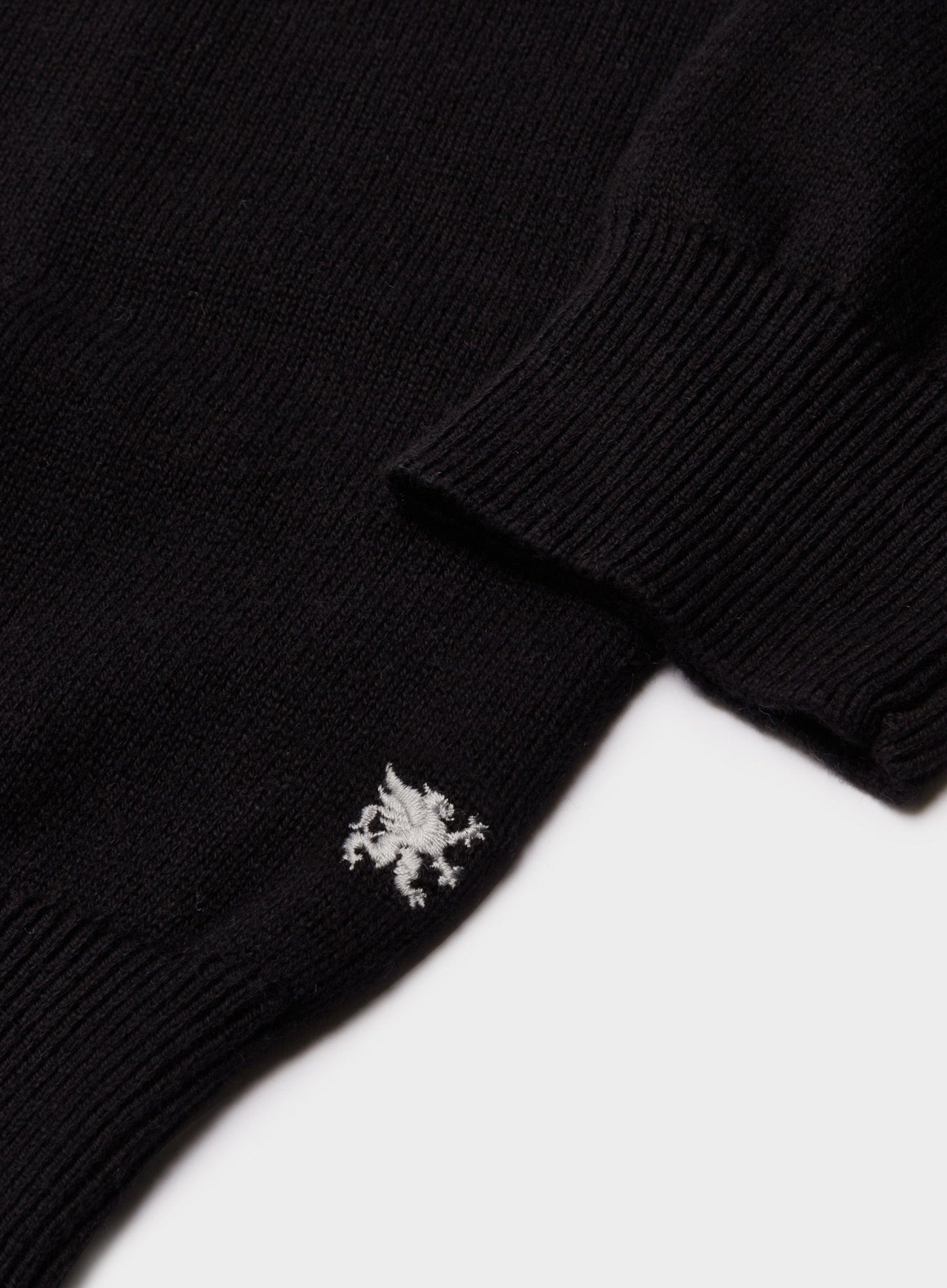 Cotton Cashmere Crew Neck in Black