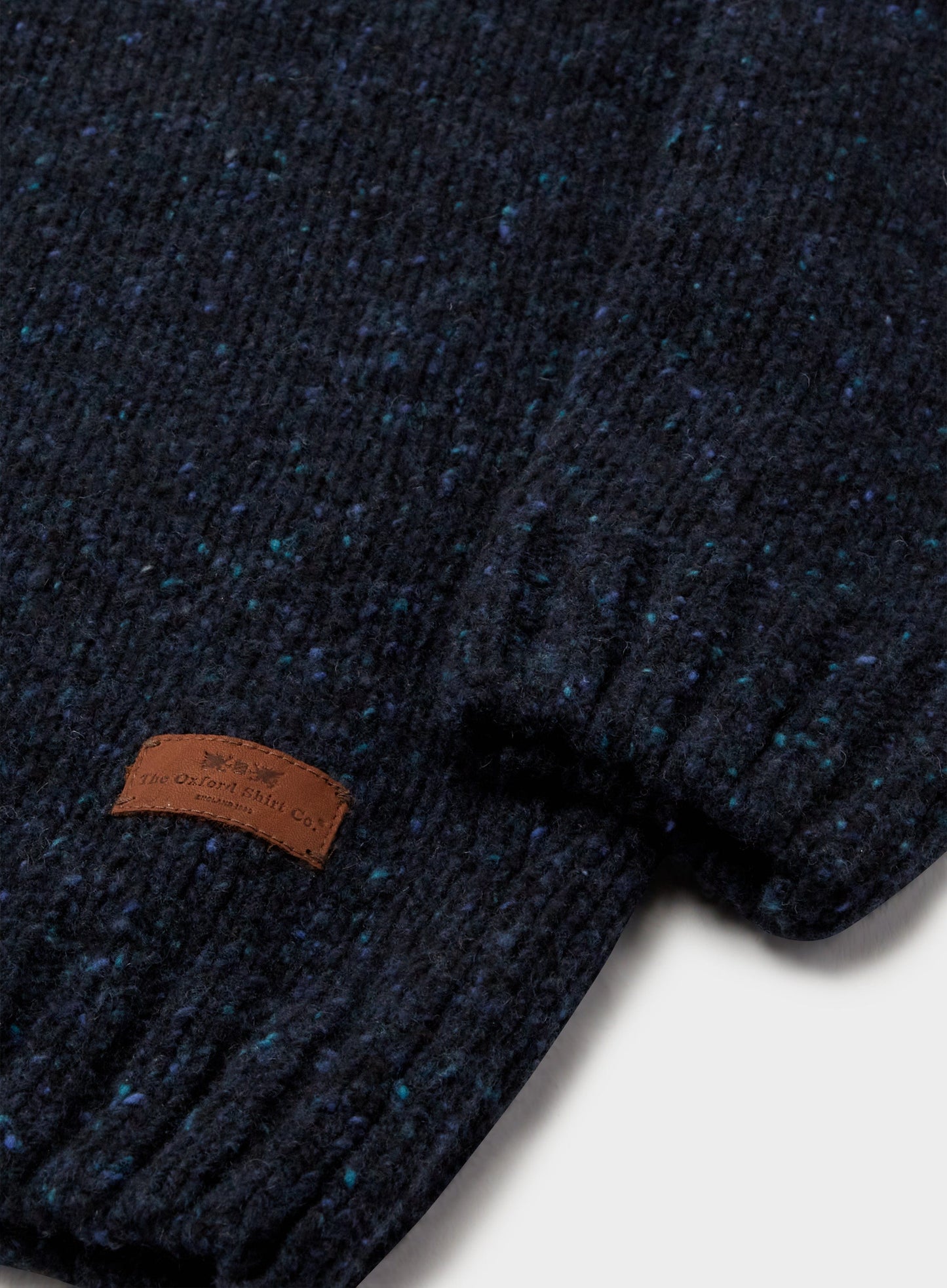 Knitted Neppy Crew Neck - Navy