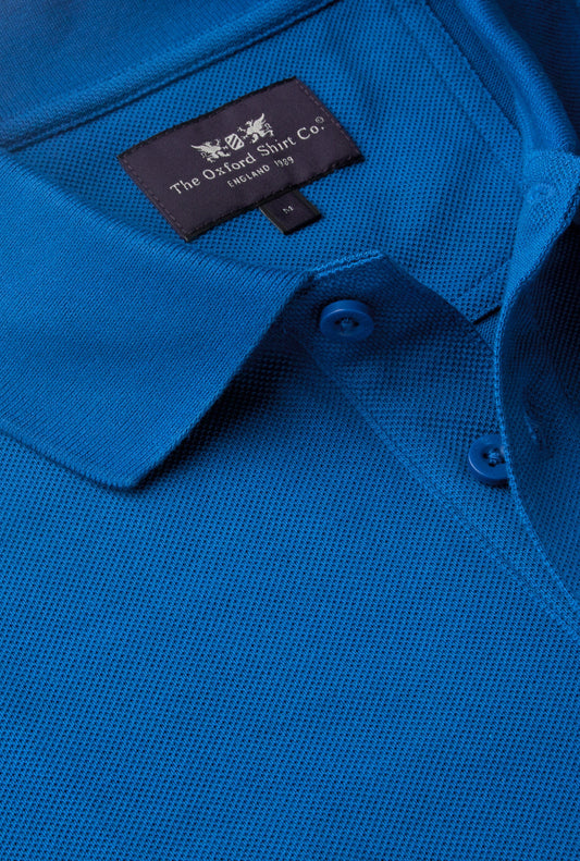 Pique Polo Shirt - Mid Blue