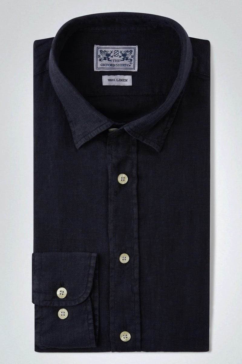 Womens Linen Shirt in Navy