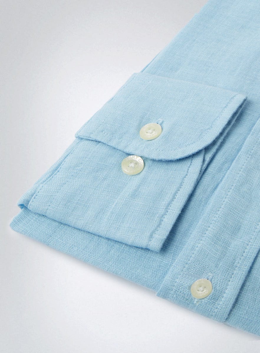 Womens Linen Shirt in Pale Blue