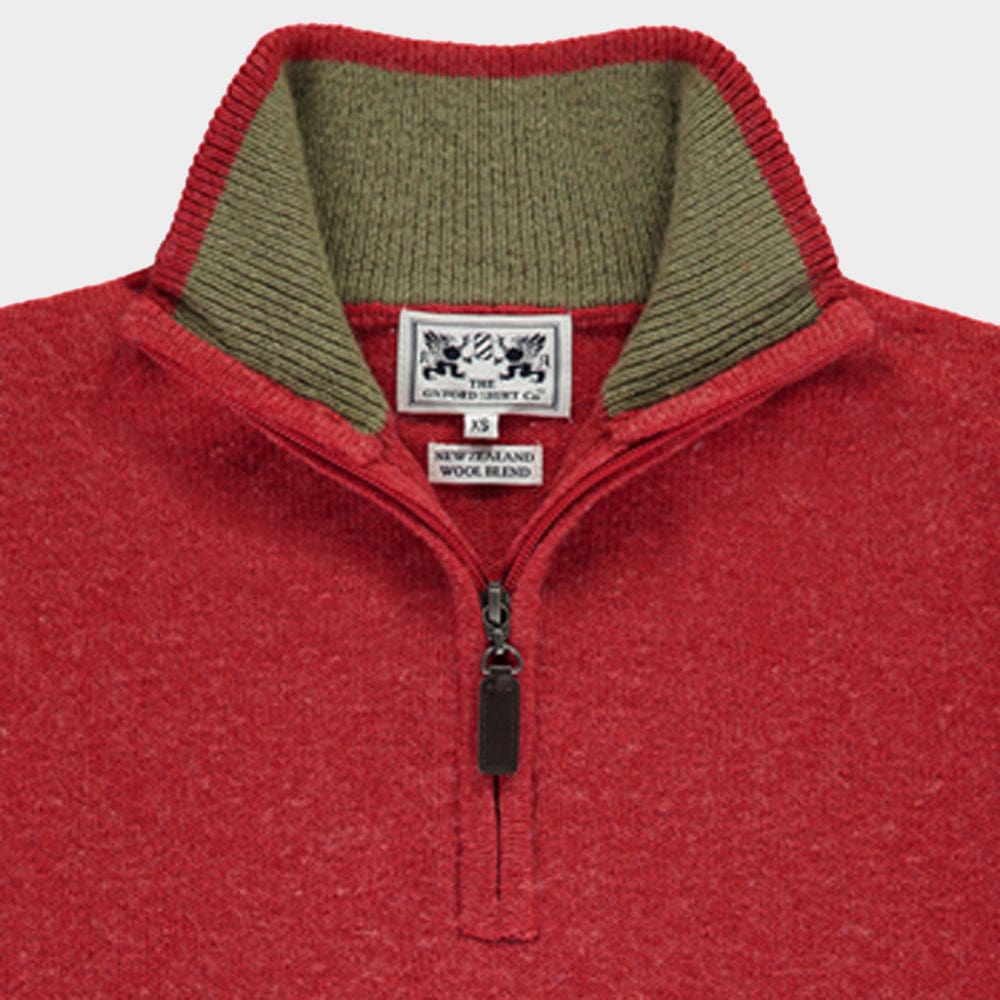 Wool 1/4 Zip in Poppy