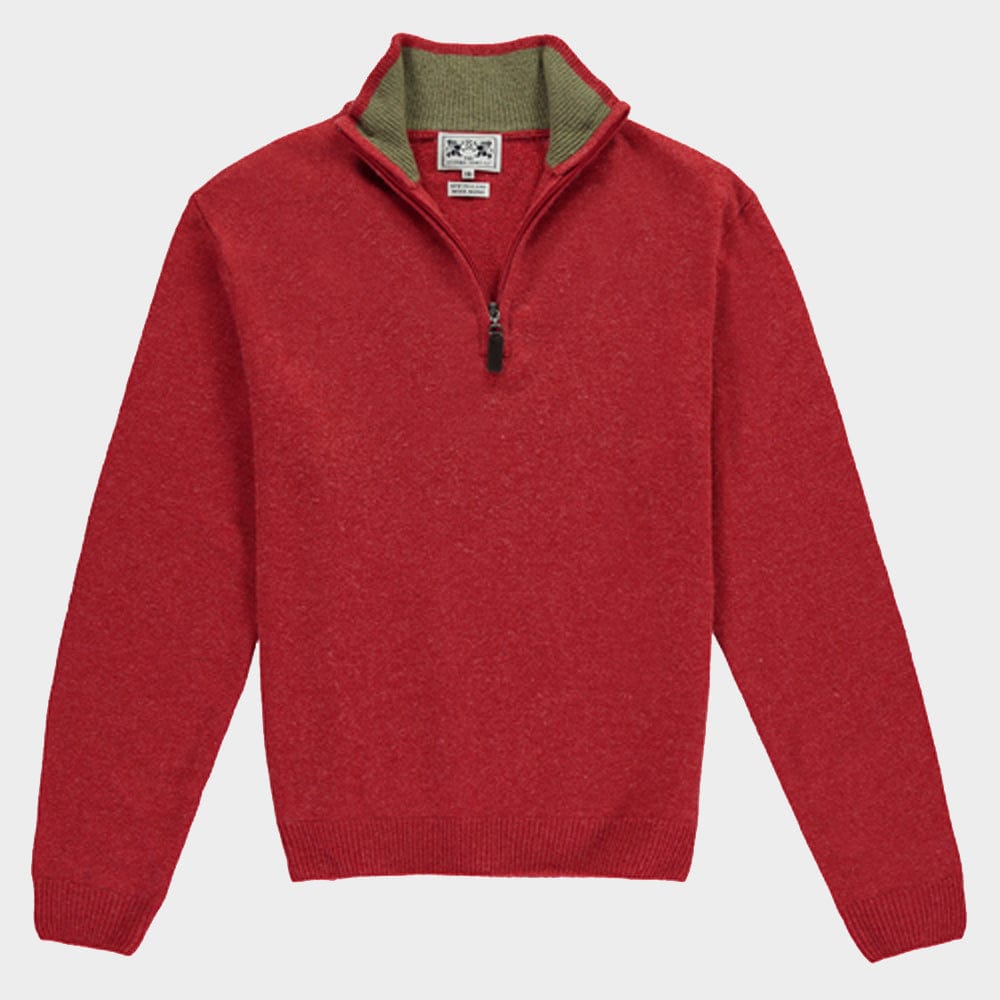 Wool 1/4 Zip in Poppy