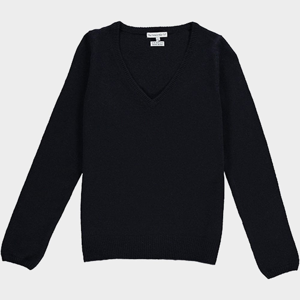 Wool V Neck in Navy