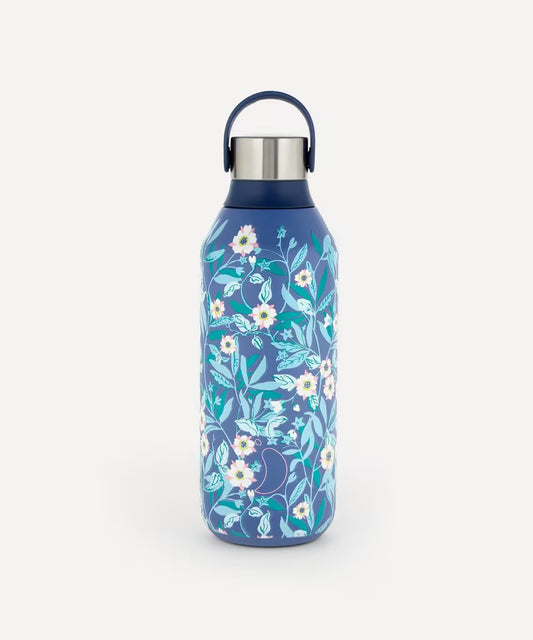 Chilly's x Liberty Water Bottle - Brighton Blossoms Whale Blue