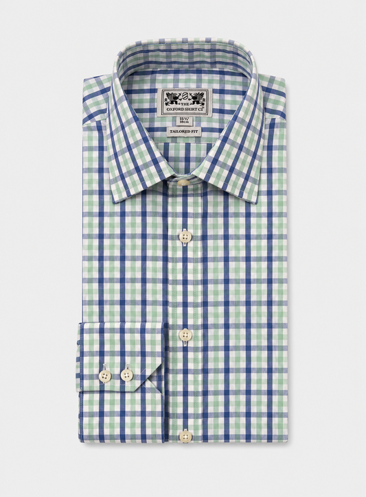 Classic Shirt in Green and Blue Check