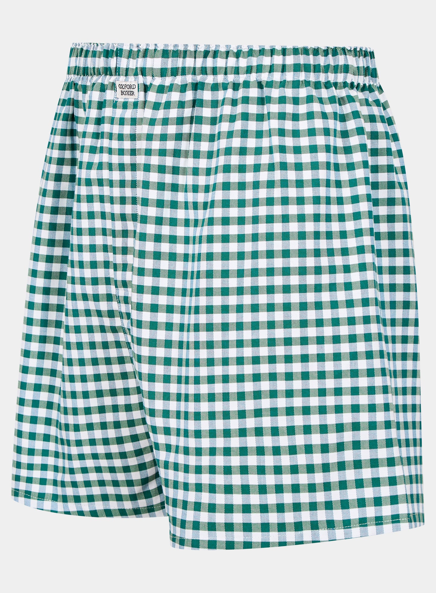 Cotton Boxers in Navy and Green Check