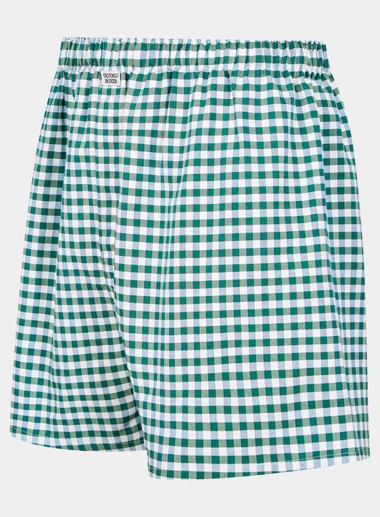 Cotton Boxers - Green Check