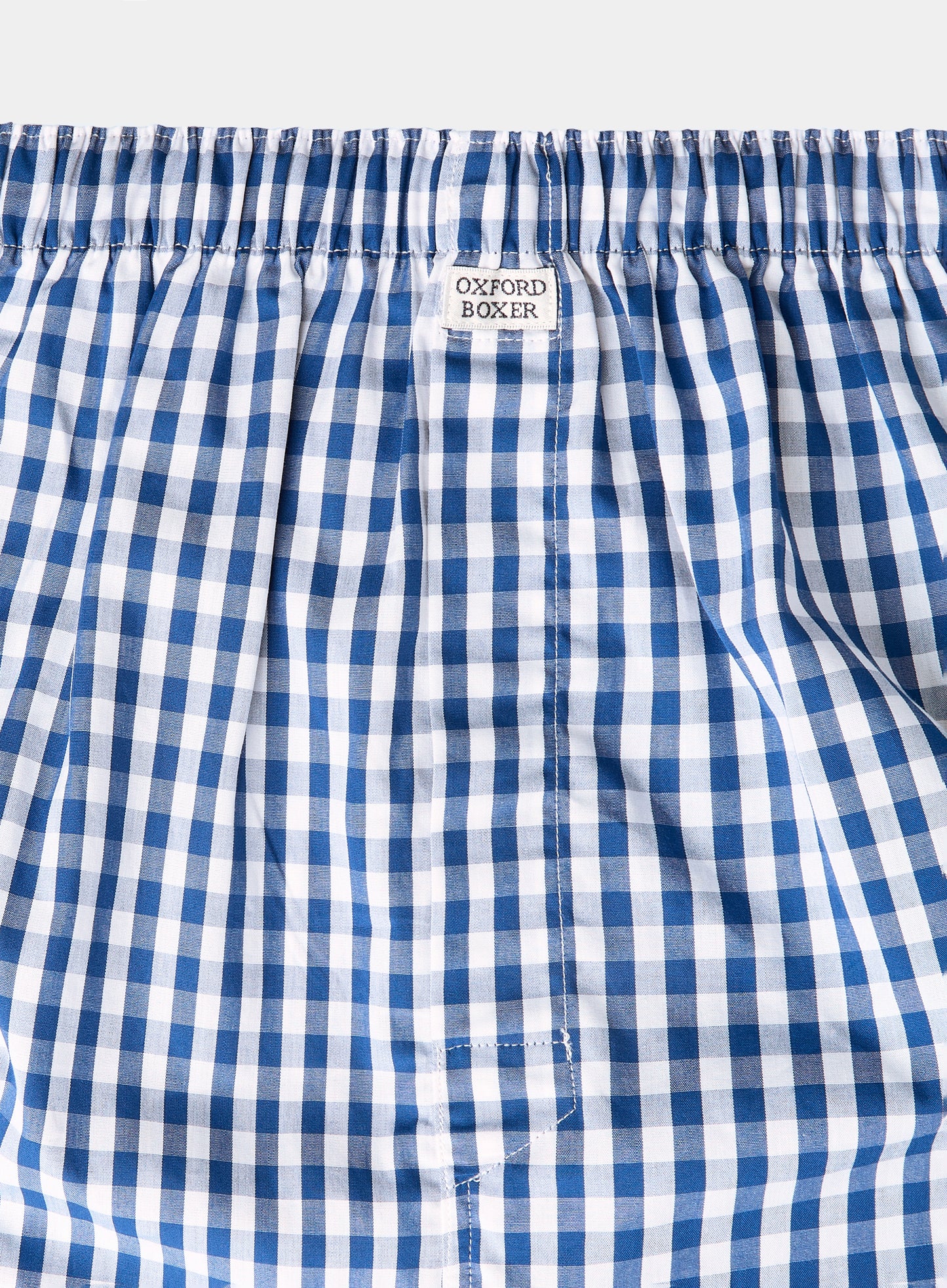 Cotton Boxers - Navy Gingham