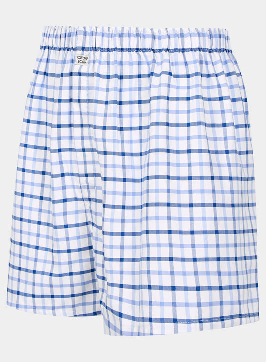 Cotton Boxers - Blue Multi Check