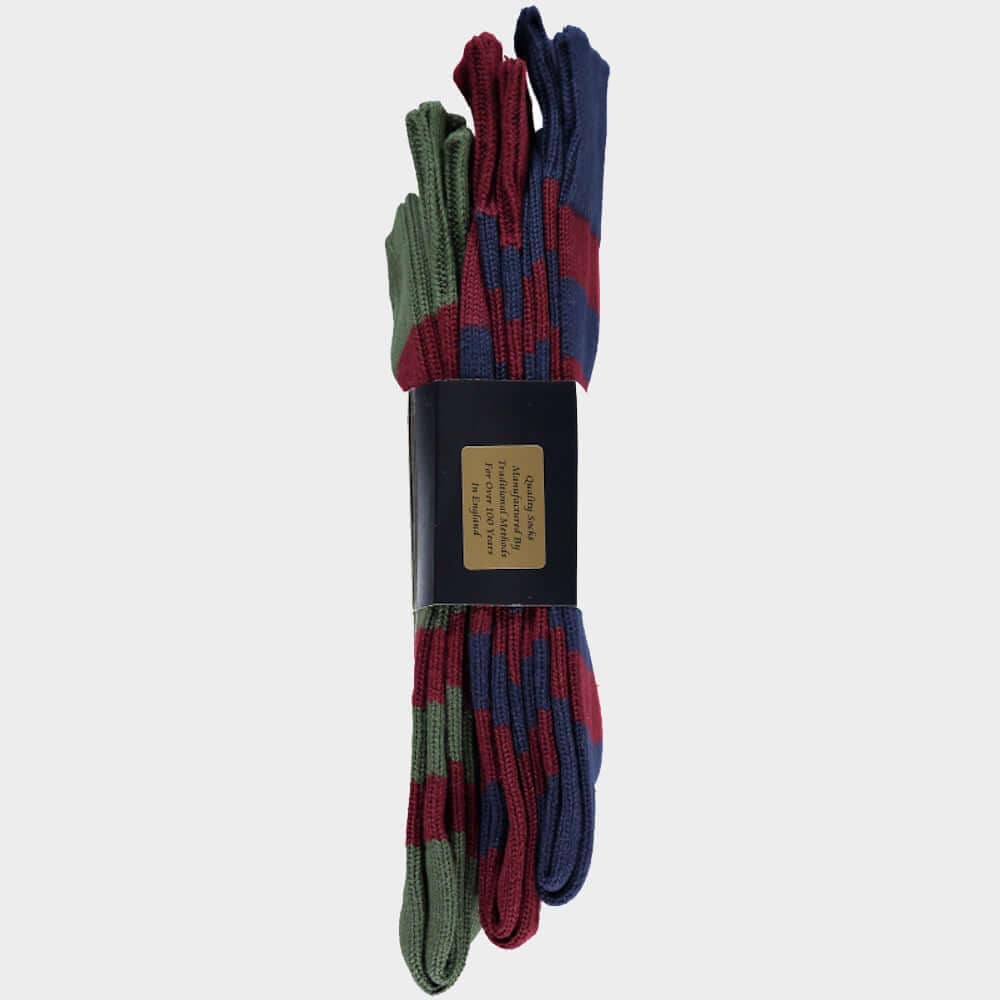 3 Pack of Socks in Country Hooped