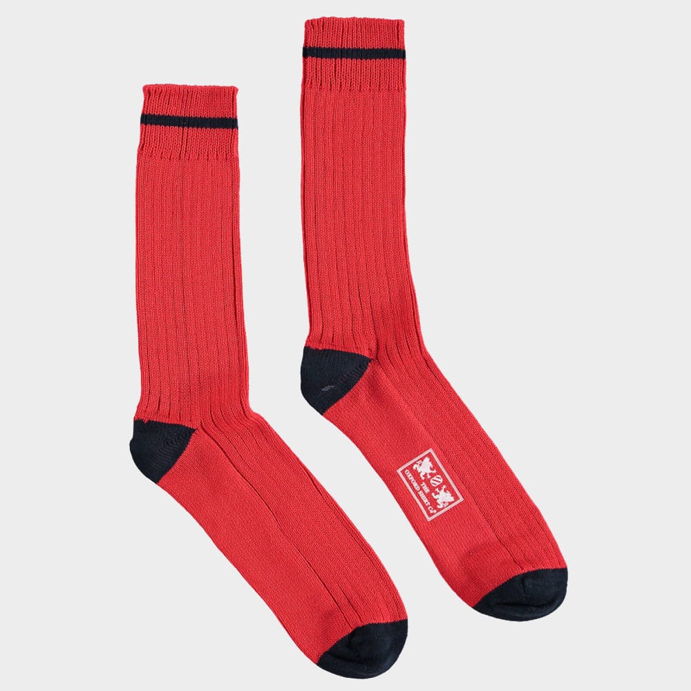 3 Pack of Socks in Red Contrast