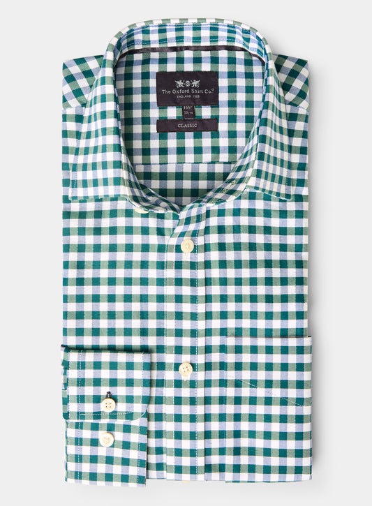 Classic Shirt - Green and Navy Check