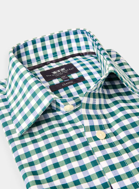 Classic Shirt - Green and Navy Check