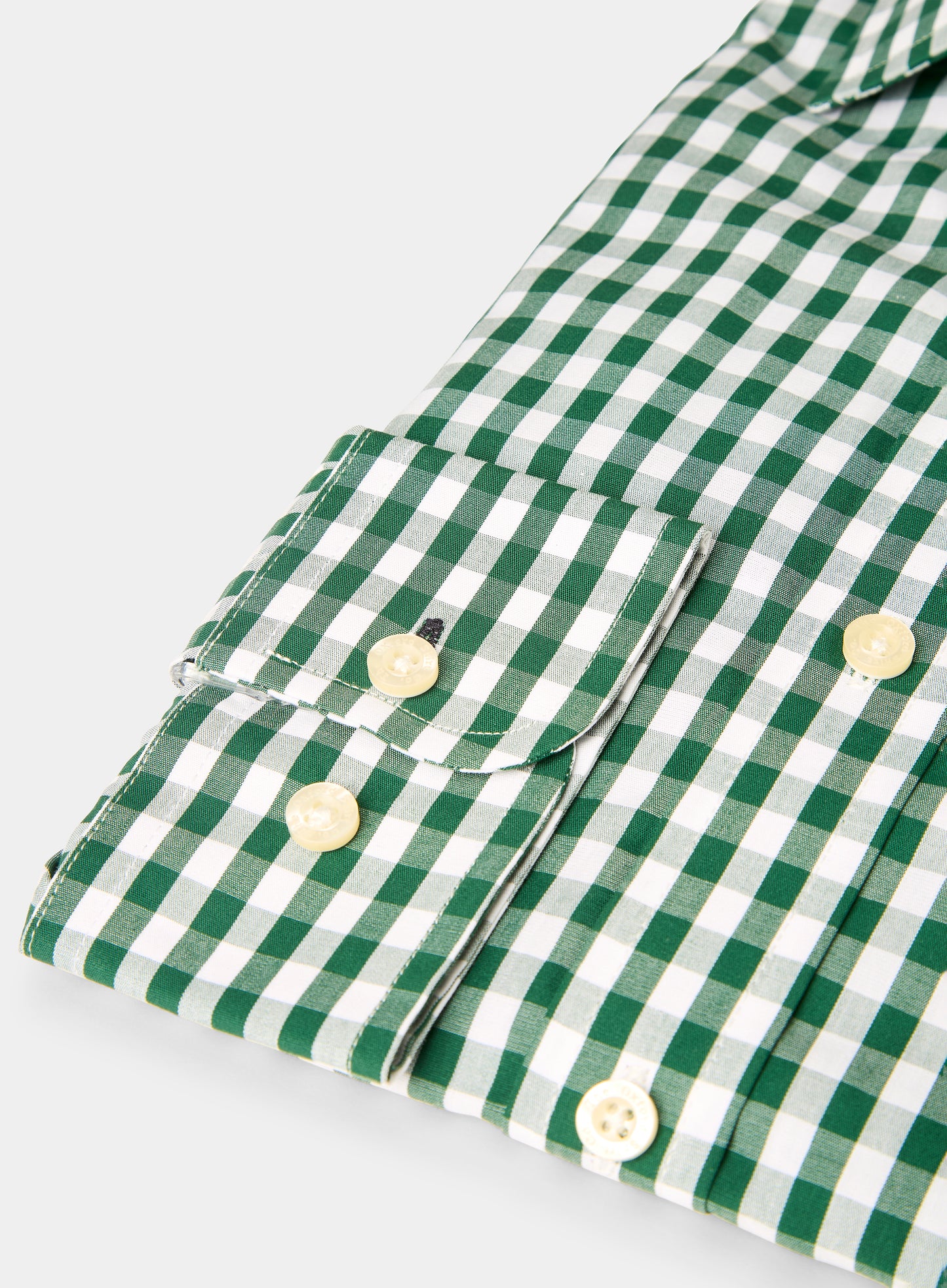 Classic Cotton Poplin Shirt - Green Check