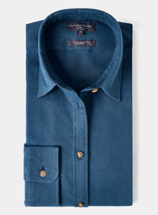 Classic Flannel Shirt - Navy