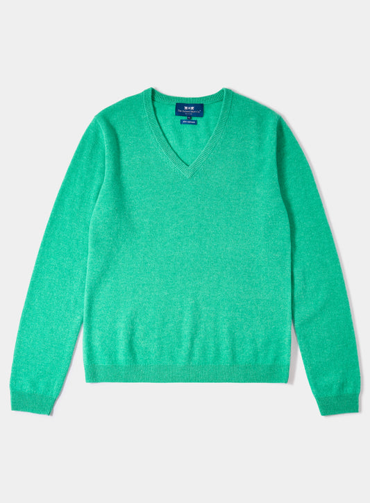 Cashmere V Neck in Ocean