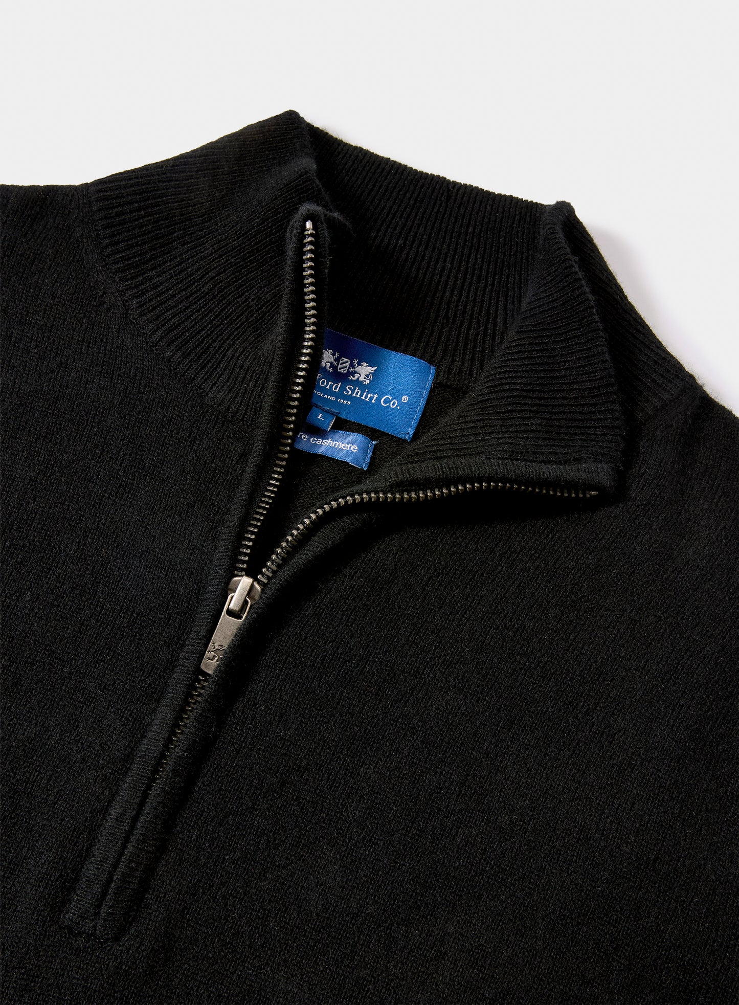 Cashmere 1/4 Zip - Black