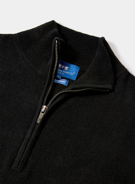 Cashmere 1/4 Zip - Black