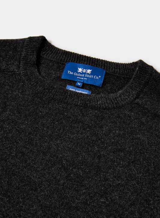 Cashmere Crew Neck in Charcoal