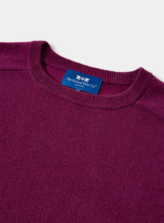 Cashmere Crew Neck - Aubergine