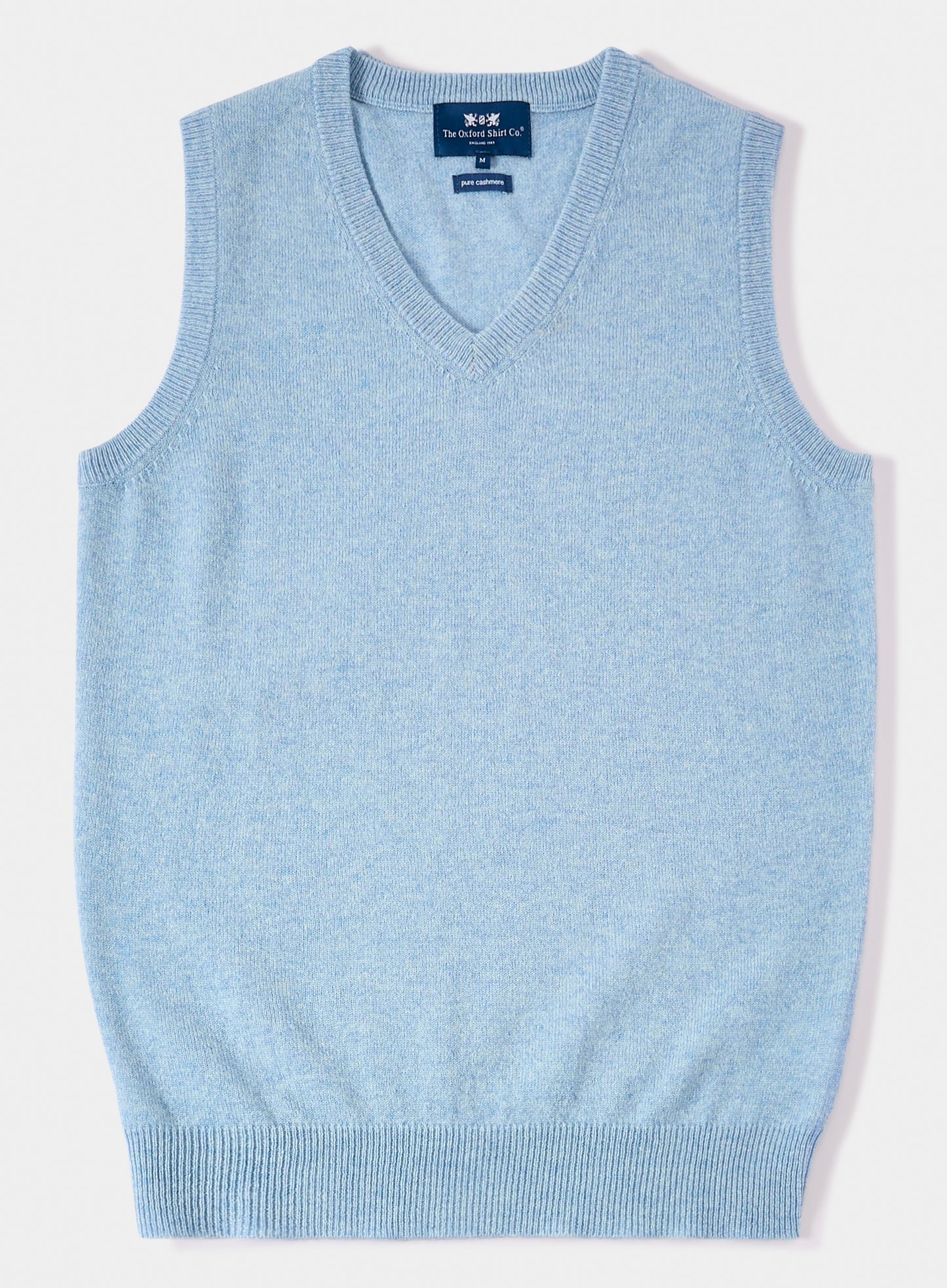 Cashmere Sleeveless Vest - Sky