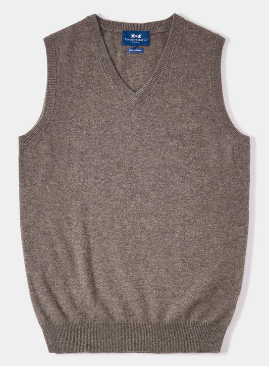 Cashmere Sleeveless Vest - Otter
