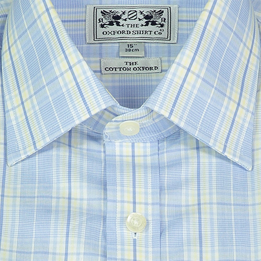 "Classic Shirt in Blue and Yellow Multi Check"