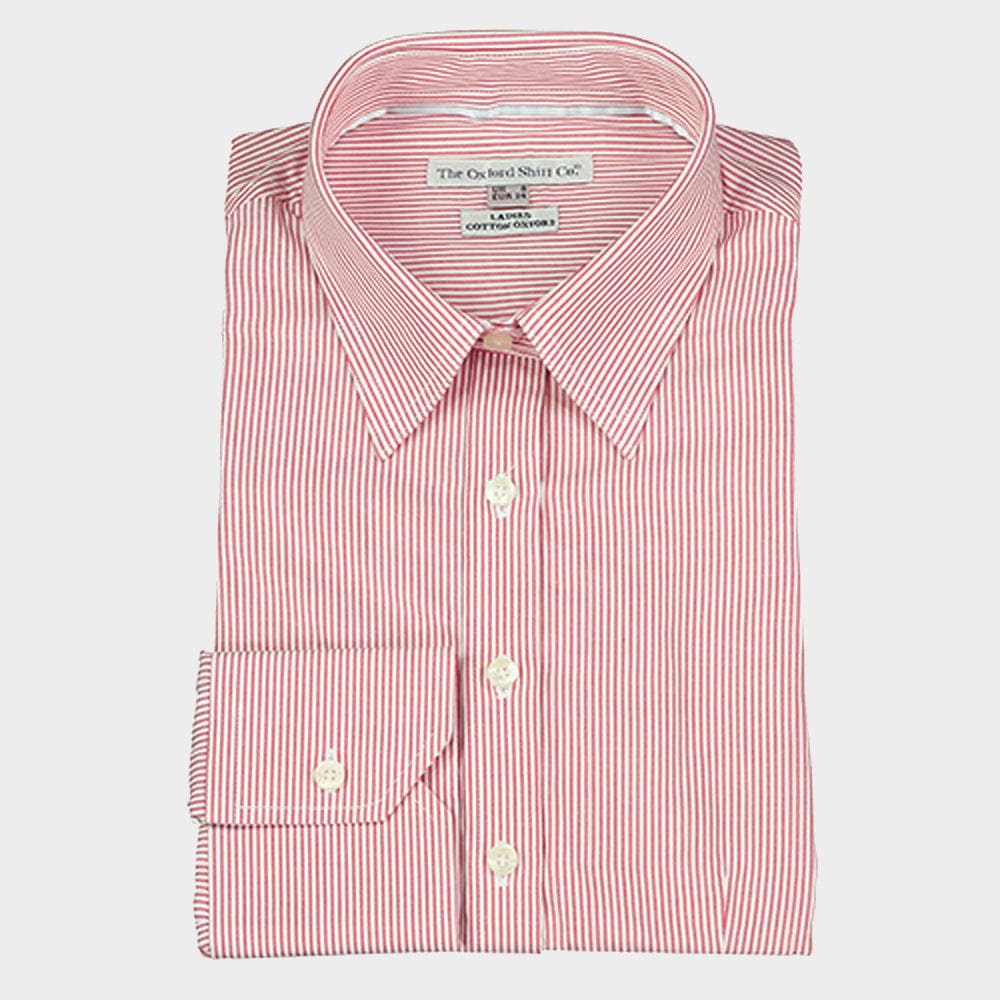"Fitted Shirt in Red Stripe"