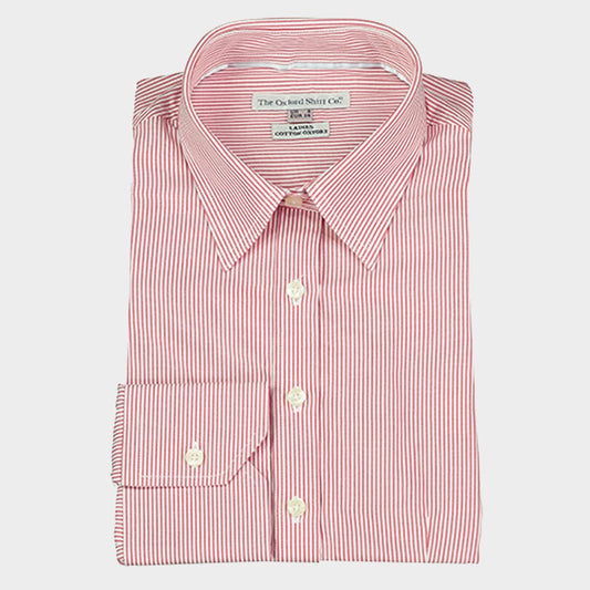 "Fitted Shirt in Red Stripe"