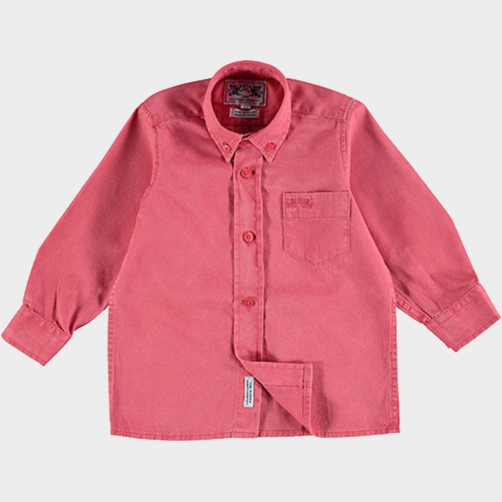 "Kids Twill Shirt in Red - Oxford Shirt Co."