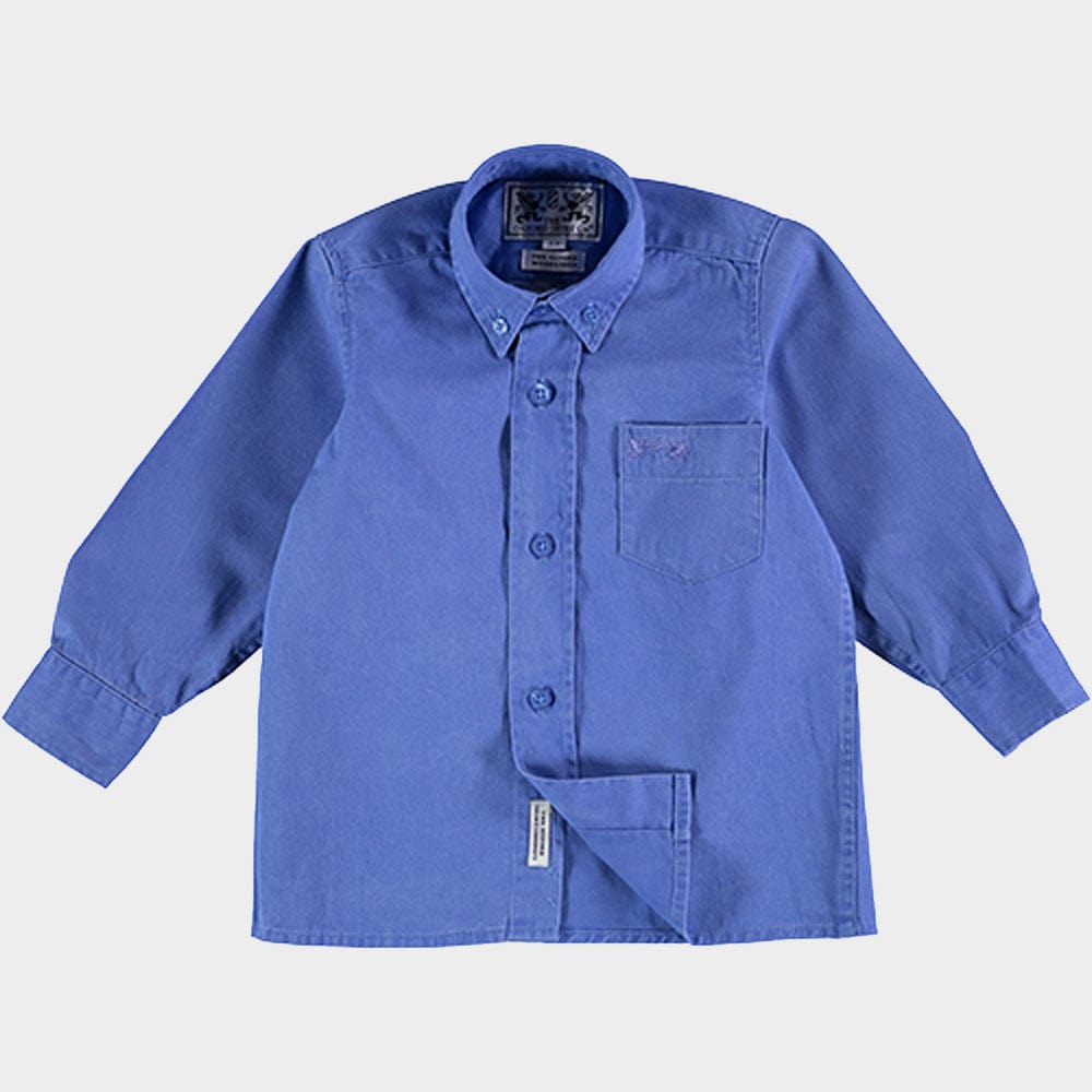 "Kids Twill Shirt in Blue - Oxford Shirt Co."