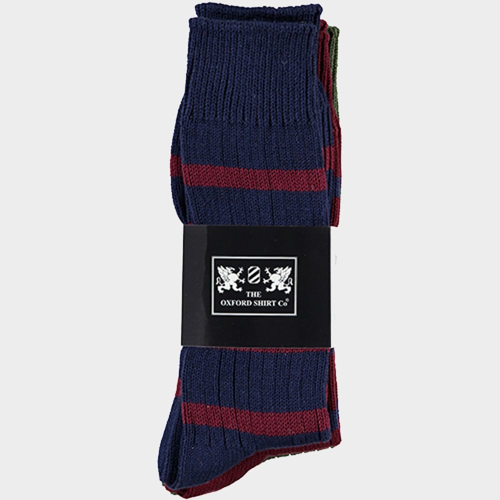 "3 Pack of Socks in Country Stripes"